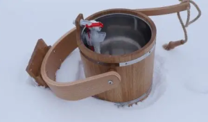 Душ русский (обливное устройство) 20 л с нержавеющей вставкой, лак КЕДР (ПРЕМИУМ)