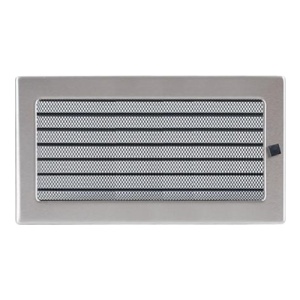 Решетка вентиляционная НЕРЖАВЕЮЩАЯ СТАЛЬ с жалюзи (170 х 300 мм) FIREWAY