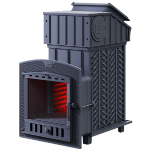 Печь-комплект универсальный GFS-ЗК 25(П2) дверца ПАНОРАМА усиленная каменка (25 м.куб)