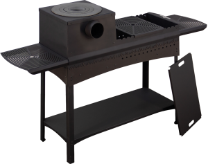 Мангал разборный L с печью под казан (сталь 3 мм) СТАЛЬ-МАСТЕР