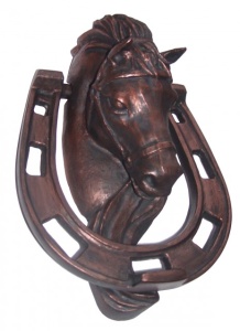 Ручка-стучалка ХДИ-12.020  КОНЬ дверная (ГБ: 163 х 118 х 62 мм) ЛИТКОМ