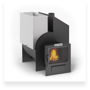 Печь-каменка САБАНТУЙ  3D-16 П панорамная дверца (8 - 16 м.куб) бак 80 л справа