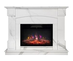 Портал Carolina 24/25,5/26 белый мрамор (WT-F512) для электроочага с 24/25,5/26 диагональю