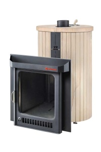 Печь-каменка МАКСИ ПФ дверца со стеклом в ламелях ОКАМЕНЕВШЕЕ ДЕРЕВО ЦЕЛЬНЫЙ (38 м.куб)