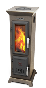 Печь отопительная СТАТИКА ТЕТРА МИНИ черная бронза