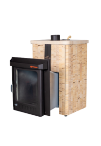 Печь-каменка КВАДРА ПФ дверца со стеклом в ламелях ОКАМЕНЕВШЕЕ ДЕРЕВО ЦЕЛЬНЫЙ (25 м.куб)