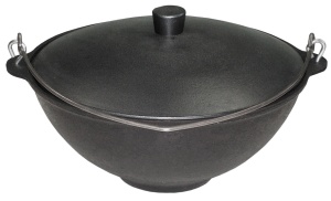 Казан чугунный  8л К-Д с ручкой с крышкой БЛМЗ  (1)