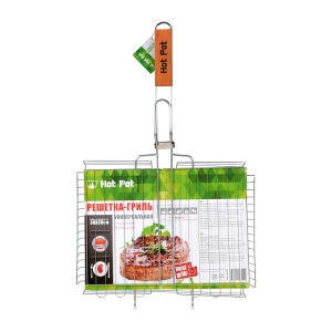 Решетка-гриль универсальная глубокая, большая, 58(+5)х38х28х4 см HOT POT