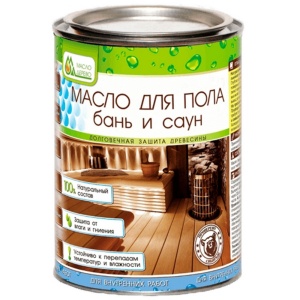 Масло для пола бань и саун  0,9 л Масло&Дерево