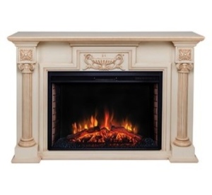 Портал London 33 WT бежевый дуб с бежевой патиной (WT-619B) для электроочага с 33 диагональю