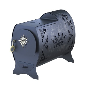 Печь отопительная МАТРЕШКА БОЛЬШАЯ 2 с варочной поверхностью - 8 мм (150 - 280 м.куб)