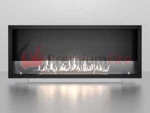 Биокамин Flagman 1300 GlASS black АРОМА встраиваемый, настенный