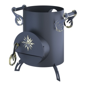 Печь под казан  8л сталь 8 мм с дверцей ЦАРЬ ПЕЧИ