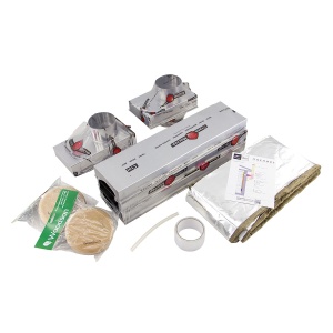 Комплект вентиляции для бани КУБАСТУ горизонтальная (проход через стену) (AISI 430)