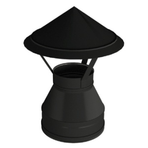 Оголовок d = 130/230 мм с зонтом (Н+Н)  ВУЛКАН (RAL черный) АКЦИЯ 22%