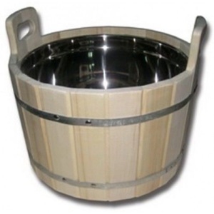 Шайка 15 л двуручная с нержавеющей вставкой ЛИПА